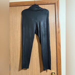 Crown & Ivy Black Faux Leather Leggings